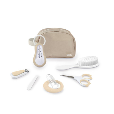 Beaba toiletry pouch 7 accessories - clay, , medium