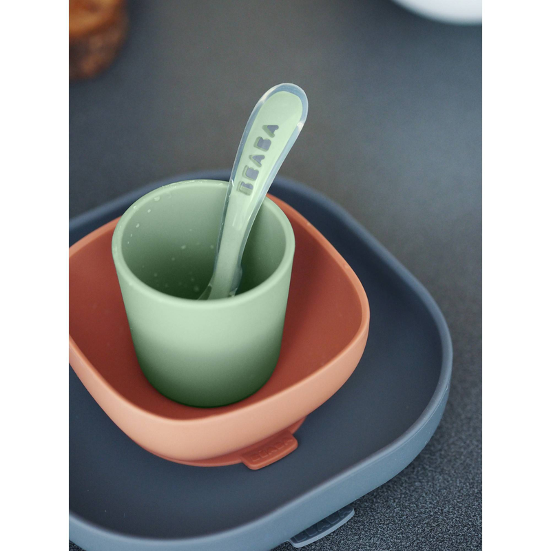 Beaba silicone meal set 4pcs - mineral s, , medium-null