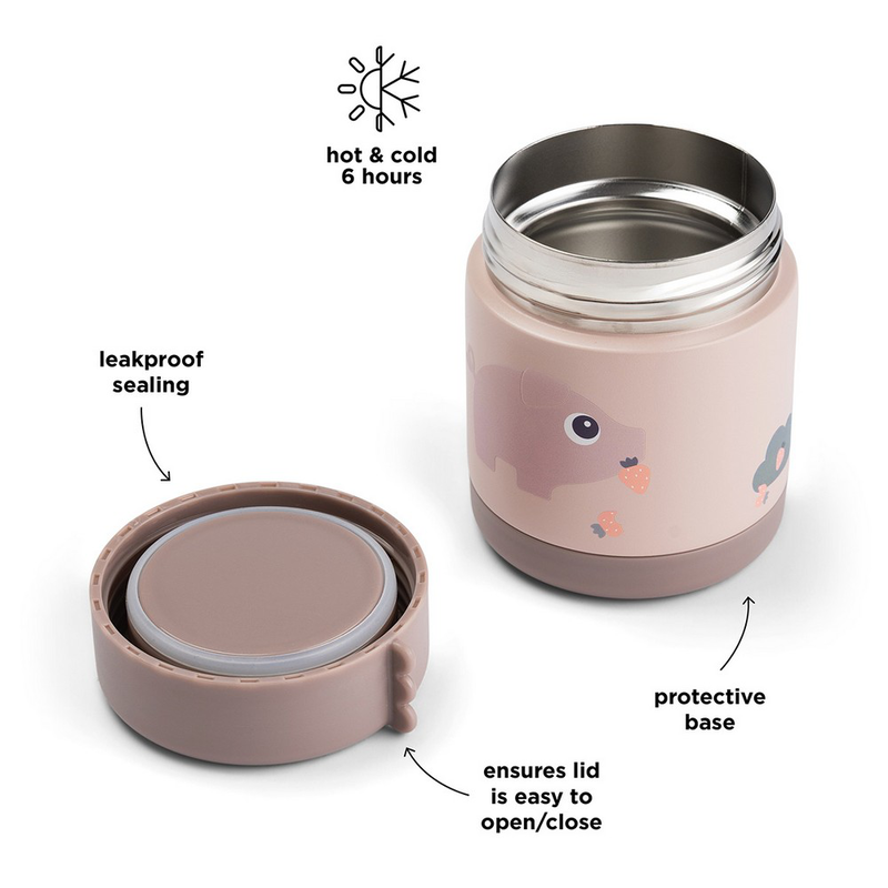 Done by deer thermo food jar 300ml tiny farm - powder, , medium-null