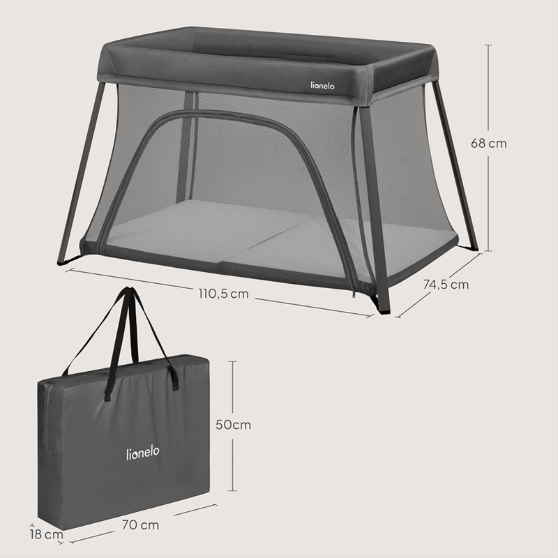 Alice grey travel crib 3 in 1, , medium-null