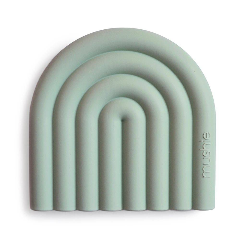Mushie teether rainbow cambridge blue, , medium-null