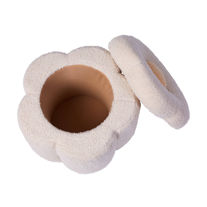 Childhome flower pouf + toy box - offwhite, , medium-null