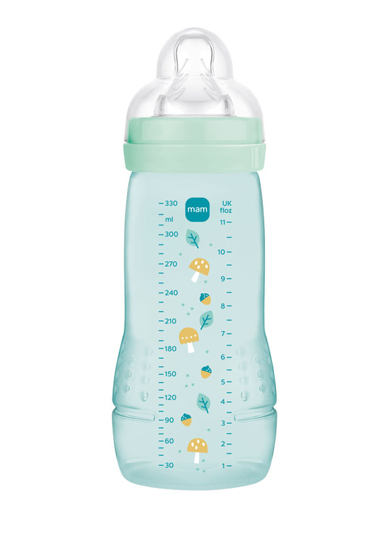 Mam | &mu;&pi;&iota;&mu;&pi;&epsilon;&rho;ό easy active&trade; baby bottle 330ml - boy &ndash; &gamma;&alpha;&lambda;ά&zeta;&iota;&omicron; | 1&tau;&mu;&chi;, , medium-null