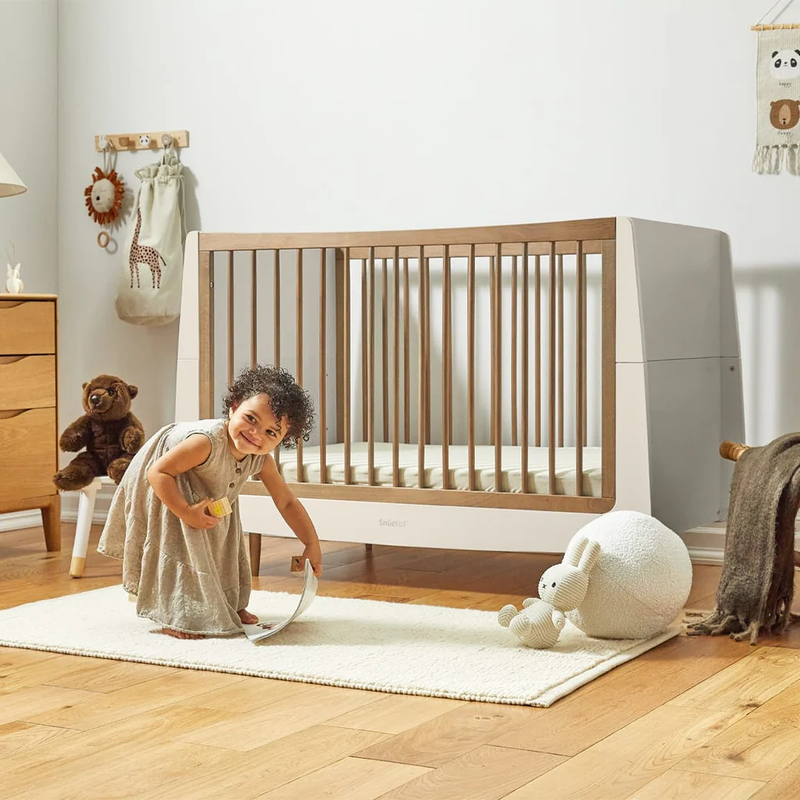 Snuzkot skandi cot bed cashmere - walnut, , medium-null