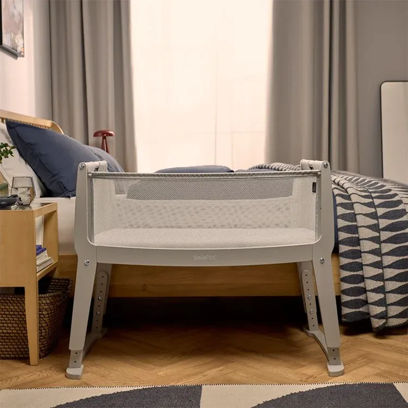 Snuzpod studio bedside crib - oslo grey, , medium-null