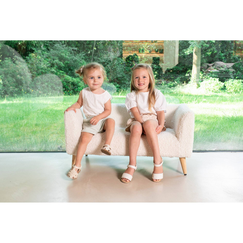 Childhome kids bench - teddy/off white, , medium-null