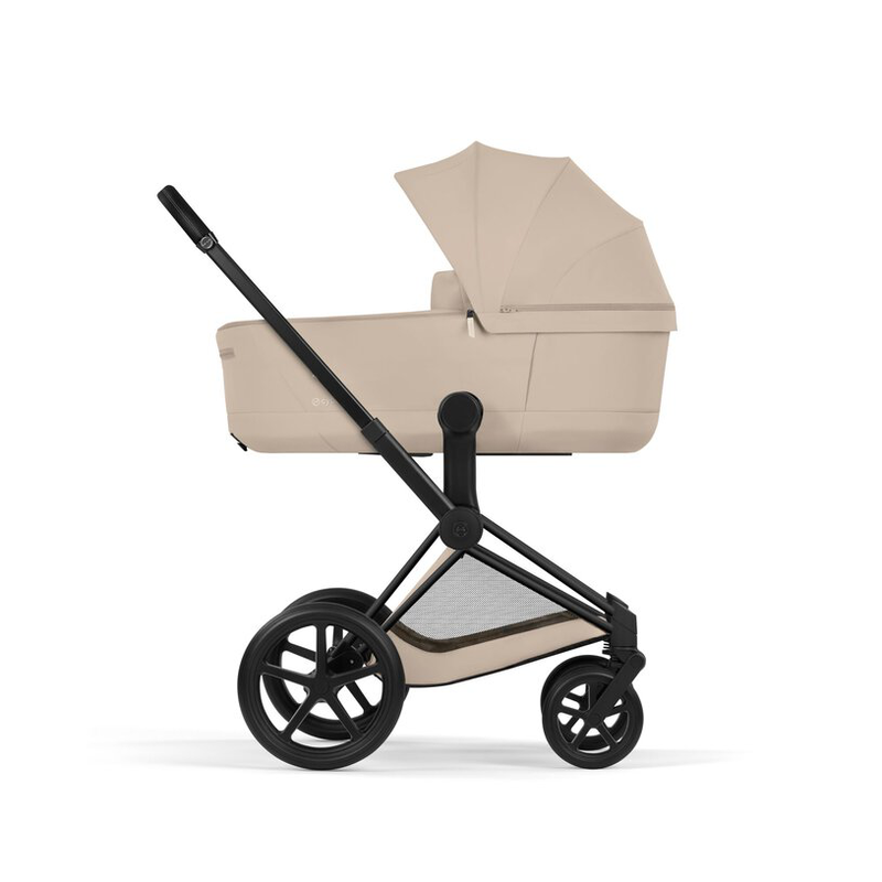 Cybex priam5 comfort + fold carrycot - matt black_cozy beige, , medium-null