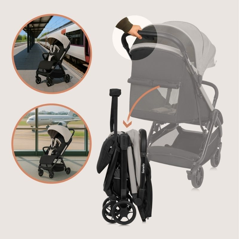 Julie Air beige sand stroller, , medium-null