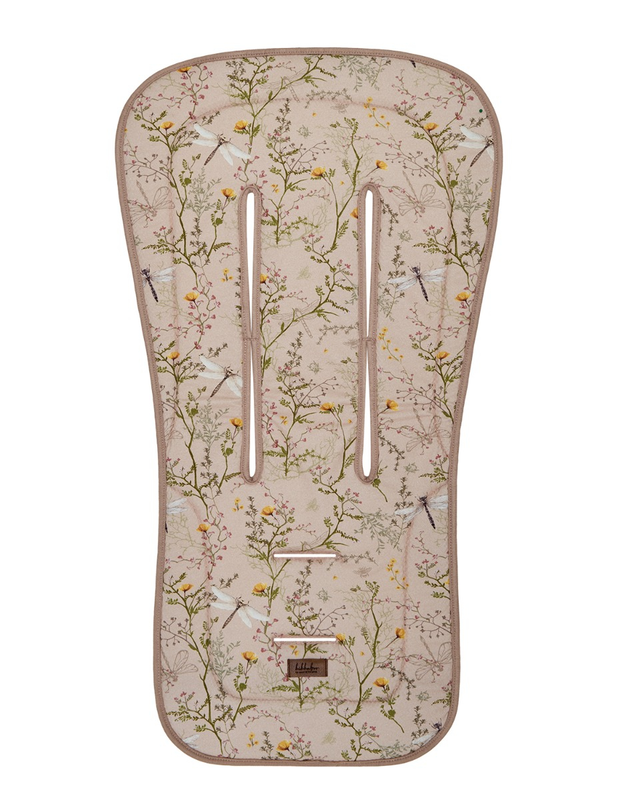 Kikka boo anti-sweat stroller liner secret garden beige, , medium-null