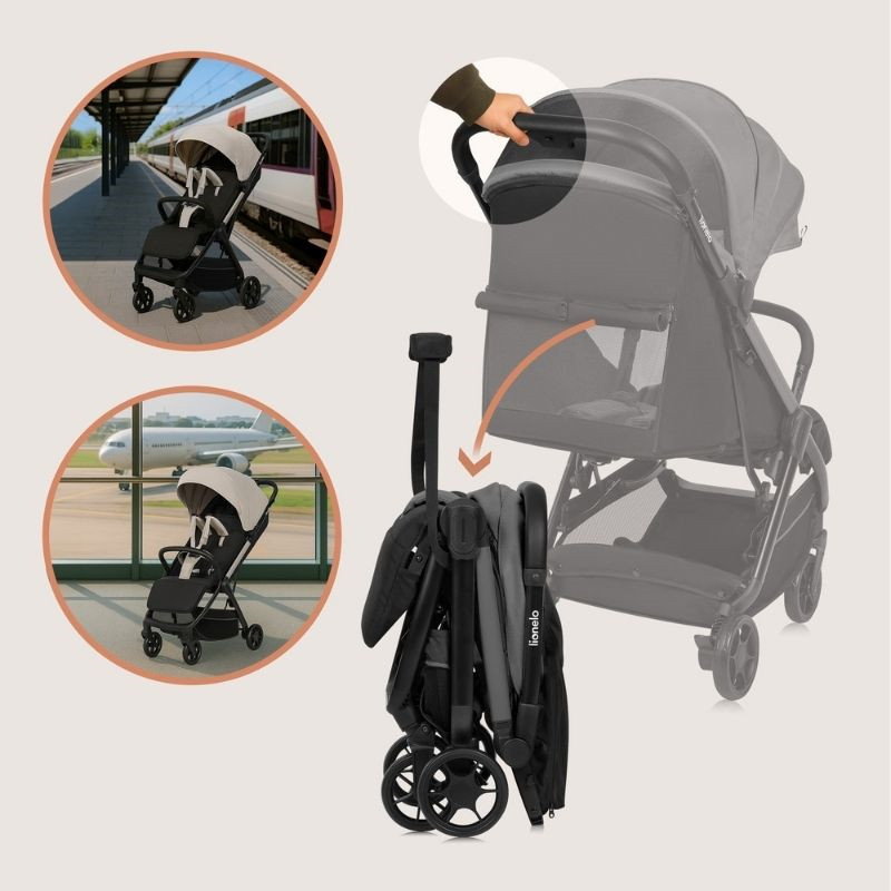 Julie Air grey stone stroller, , medium-null