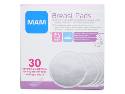Mam | breast pads| &epsilon;&pi;&iota;&theta;έ&mu;&alpha;&tau;&alpha; &sigma;&tau;ή&theta;&omicron;&upsilon;&sigmaf; | 30&tau;&mu;&chi;, , medium