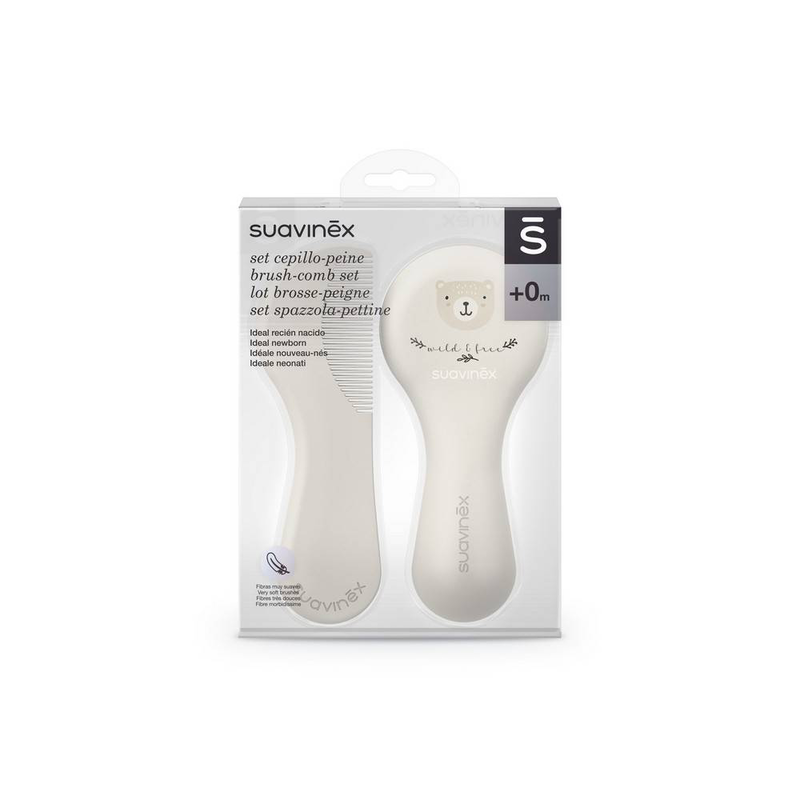 Suavinex brush & comb - beige, , medium-null