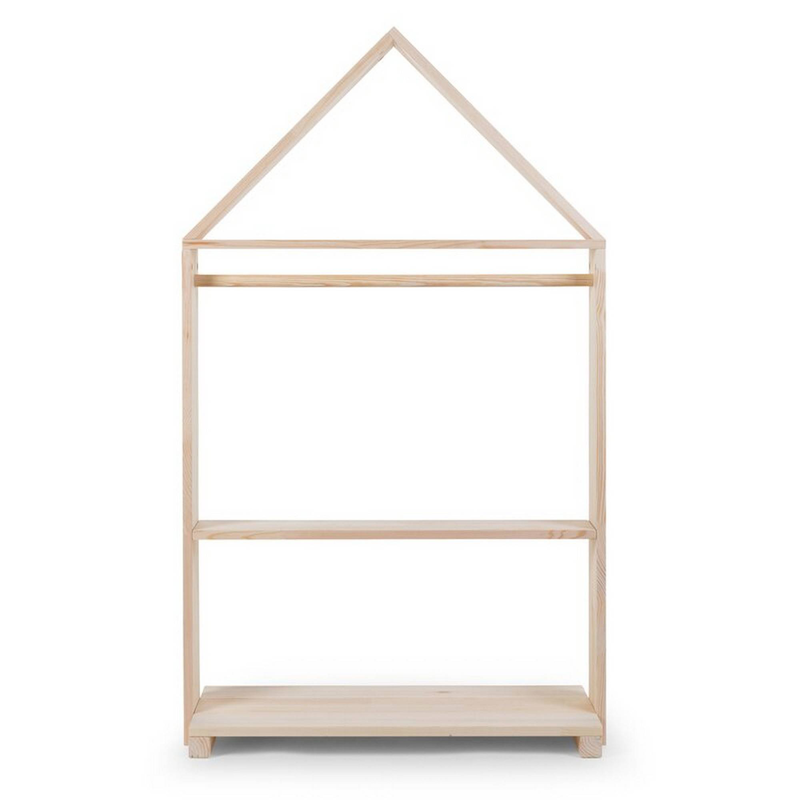 Childhome open house cabinet 80x135 + wheels - natural, , medium-null