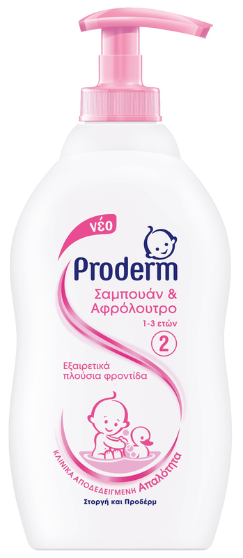 Proderm shampoo & shower 1-3y 400ml, , medium-null