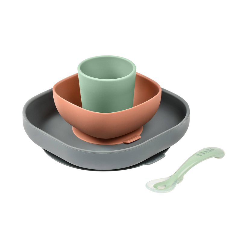 Beaba silicone meal set 4pcs - mineral s, , medium-null