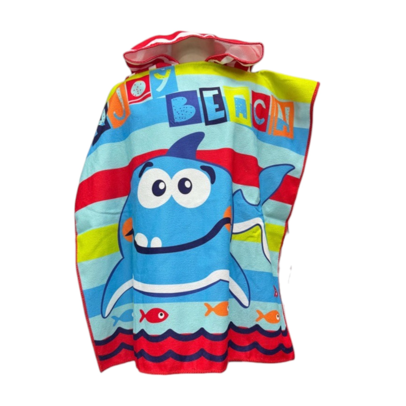 Microfiber printed towel poncho #p2401-null