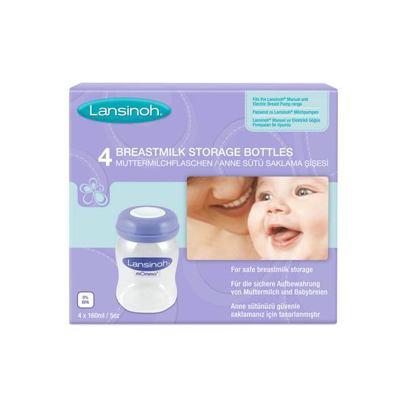 Lansinoh breastmilk storage bottles 4x160ml, , medium-null