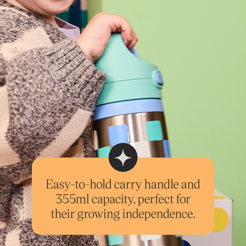 Tommee tippee insulated bottle 355ml - blue, , medium-null