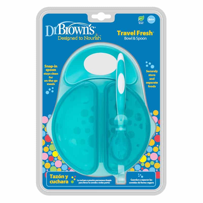 Dr. Browns travel fresh bowl & spoon 2 set 4m+, , medium