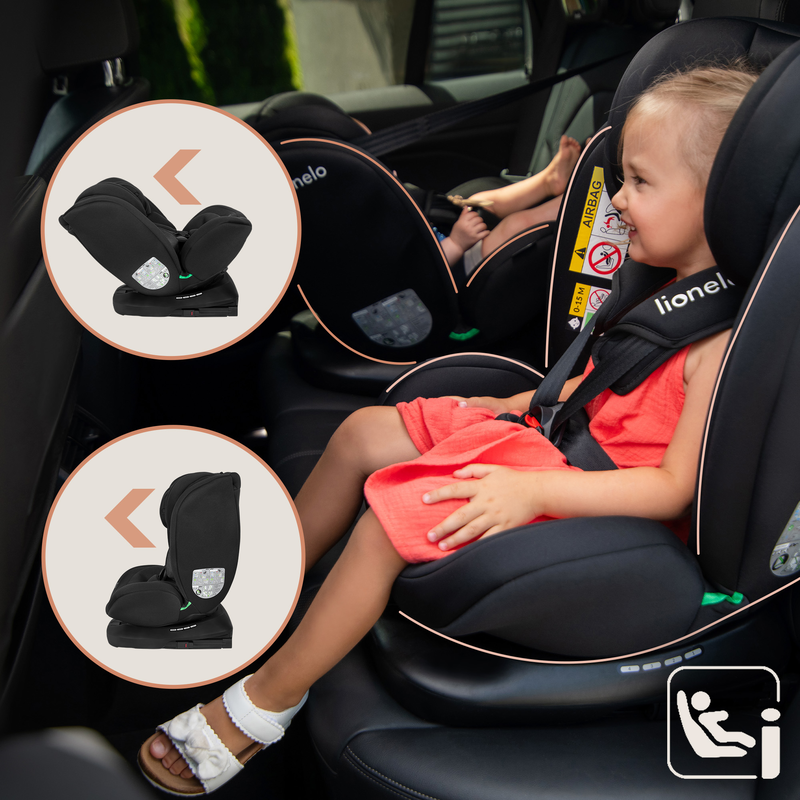 Bastiaan isofix 360&deg; i-size 40-150cm black carbon car seat, , medium-null