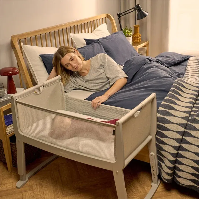 Snuzpod studio bedside crib - oslo grey, , medium-null