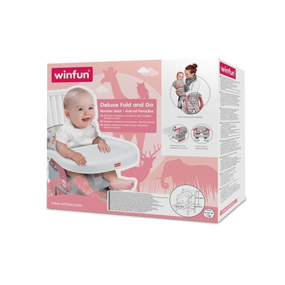 Winfun deluxe fold and go booster seat animal paradise, , medium