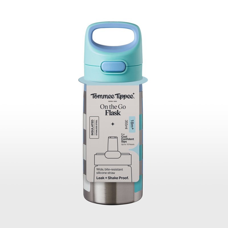 Tommee tippee insulated bottle 355ml - blue, , medium-null