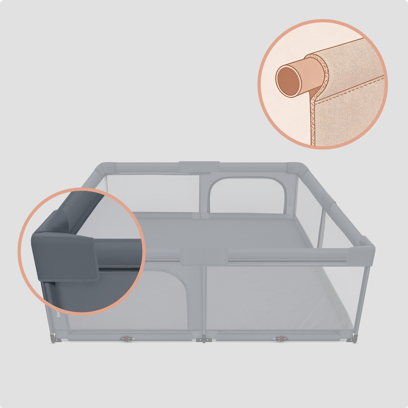 Florence easy fold grey graphite playpen 150*180cm-null