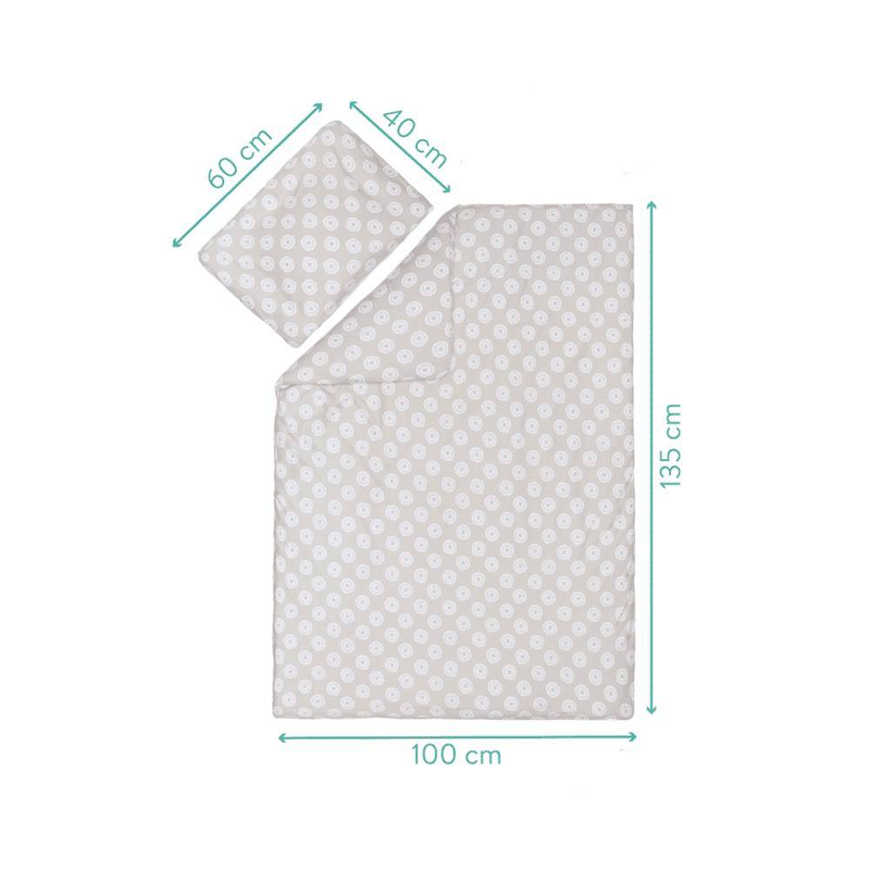 Fillikid bed set jersey 100x135 - circles grey, , medium-null