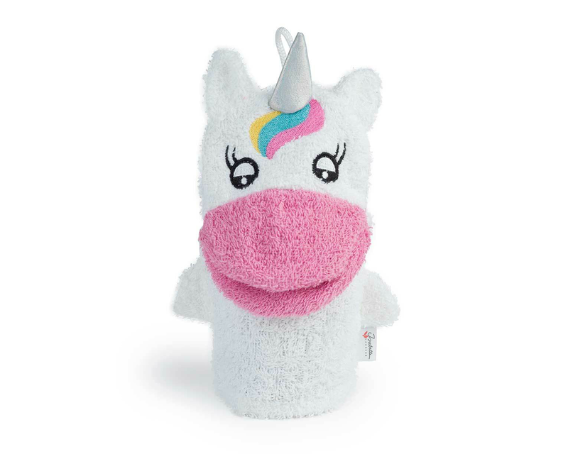 Isabelle laurier cotton bath mitt unicorn, , medium-null