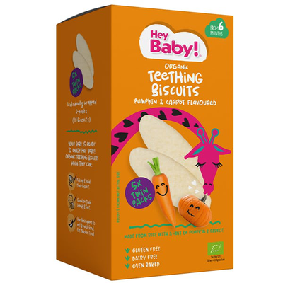 Hey baby! | organic teething biscuits pumpkin & carrot flavoured &beta;&iota;&omicron;&lambda;&omicron;&gamma;&iota;&kappa;έ&sigmaf; &rho;&upsilon;&zeta;&omicron;&gamma;&kappa;&omicron;&phi;&rho;έ&tau;&epsilon;&sigmaf; &mu;&epsilon; &gamma;&epsilon;ύ&sigma;&eta; &kappa;&omicron;&lambda;&omicron;&kappa;ύ&theta;&alpha; & &kappa;&alpha;&rho;ό&tau;&omicron; | 21g, , medium