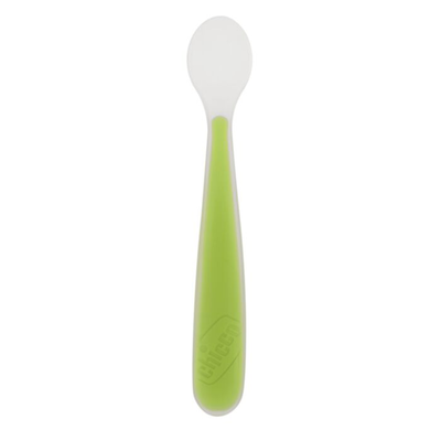 Chicco soft spoon green 6m+, , medium