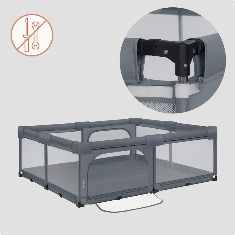 Florence easy fold grey graphite playpen 150*180cm-null