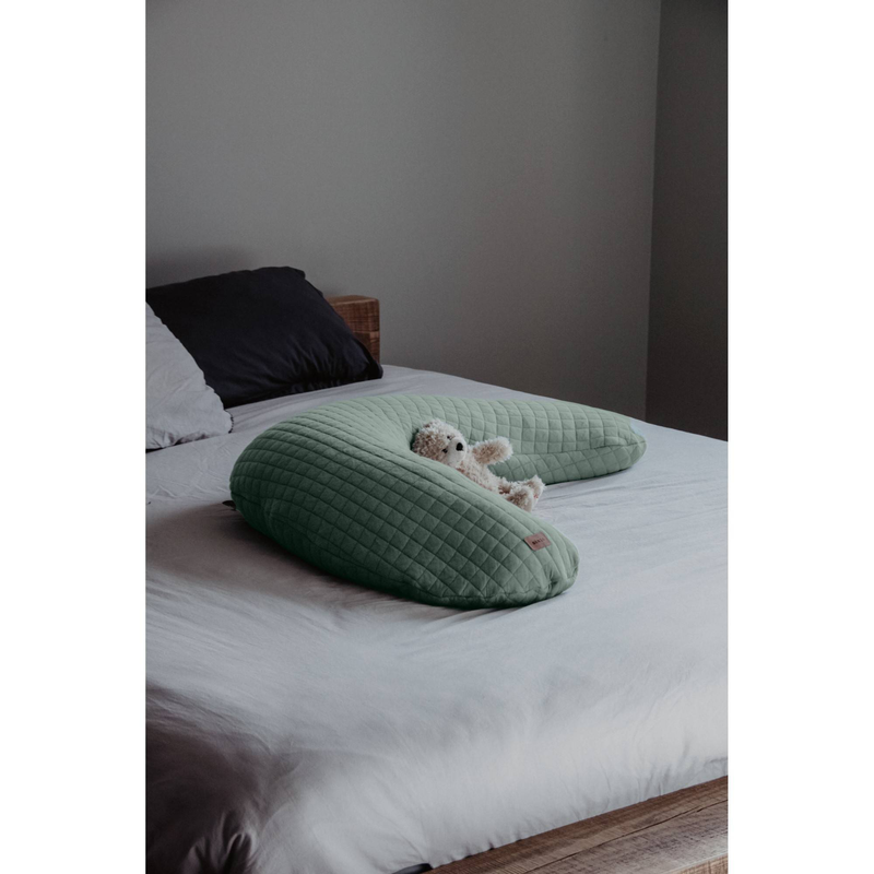 Beaba big flopsy nursing pillow - sage green, , medium-null