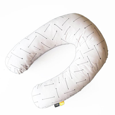 Simply good nursing pillow - grey stripes on beige, , medium