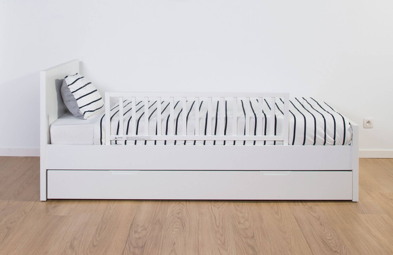 Childhome bed rail beech/mdf 120cm - white, , medium-null