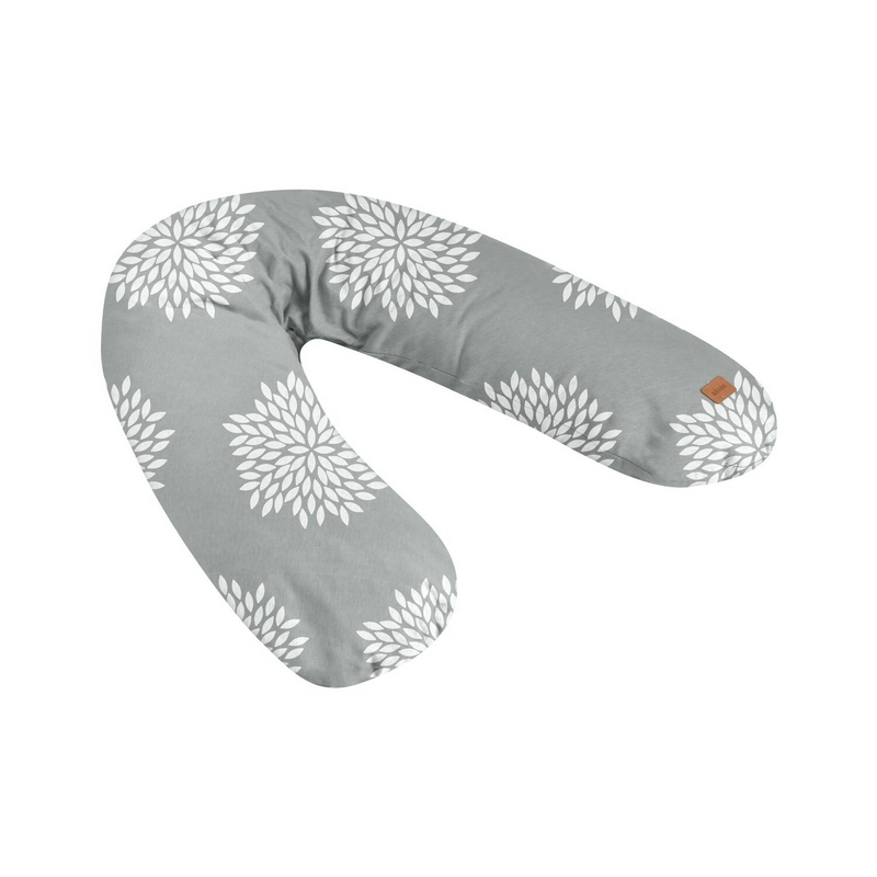 Beaba big flopsy nursing pillow - jersey flower grey, , medium-null