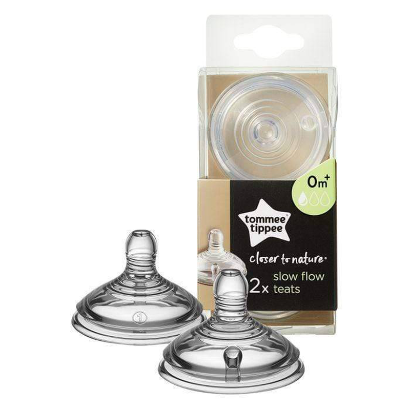 Tommee tippee closer to nature, slow flow teats 0m+ 2pieces, , medium-null
