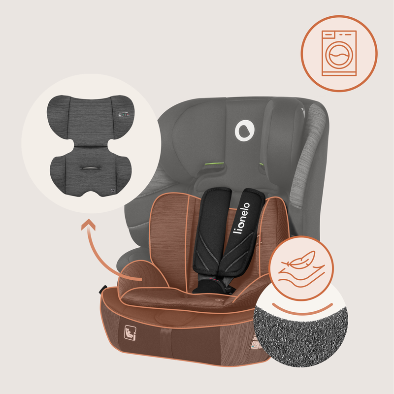 Levi fix isofix i-size 76-150cm grey stone car seat, , medium-null
