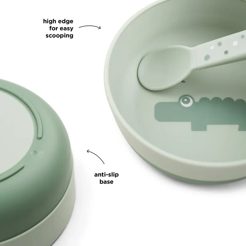 Done by deer foodie bowl croco - green, , medium-null