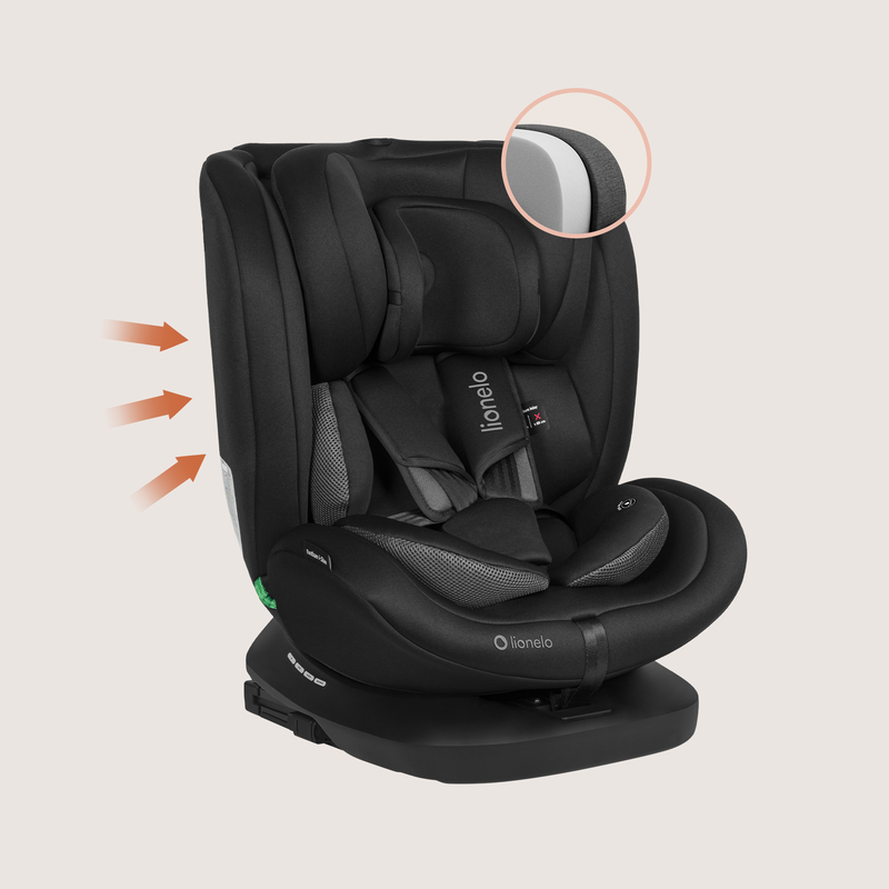 Bastiaan isofix 360&deg; i-size 40-150cm black carbon car seat, , medium-null