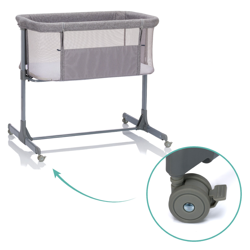 Fillikid bedside crib eco - grey, , medium-null