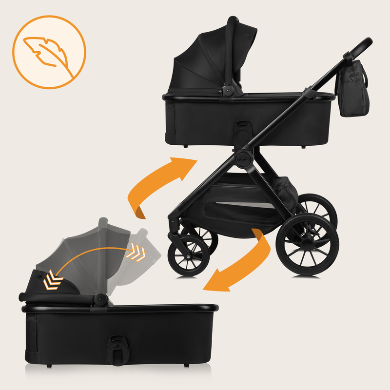Layla 2 in 1 black onyx stroller, , medium-null