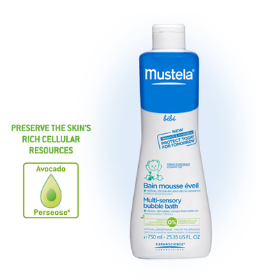 Mustela multi-sensory 750ml bubble bath, , medium