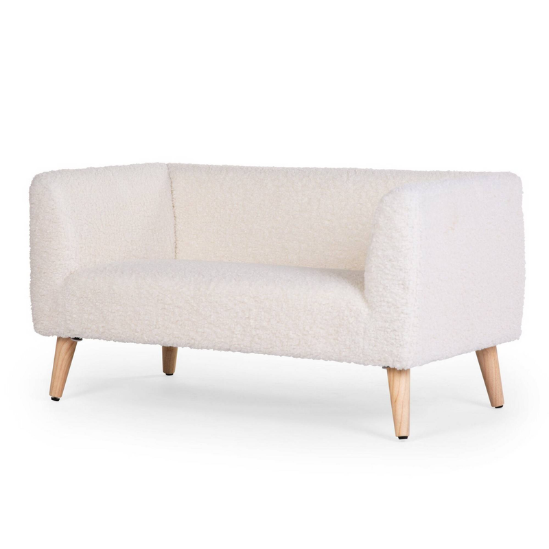 Childhome kids bench - teddy/off white, , medium-null