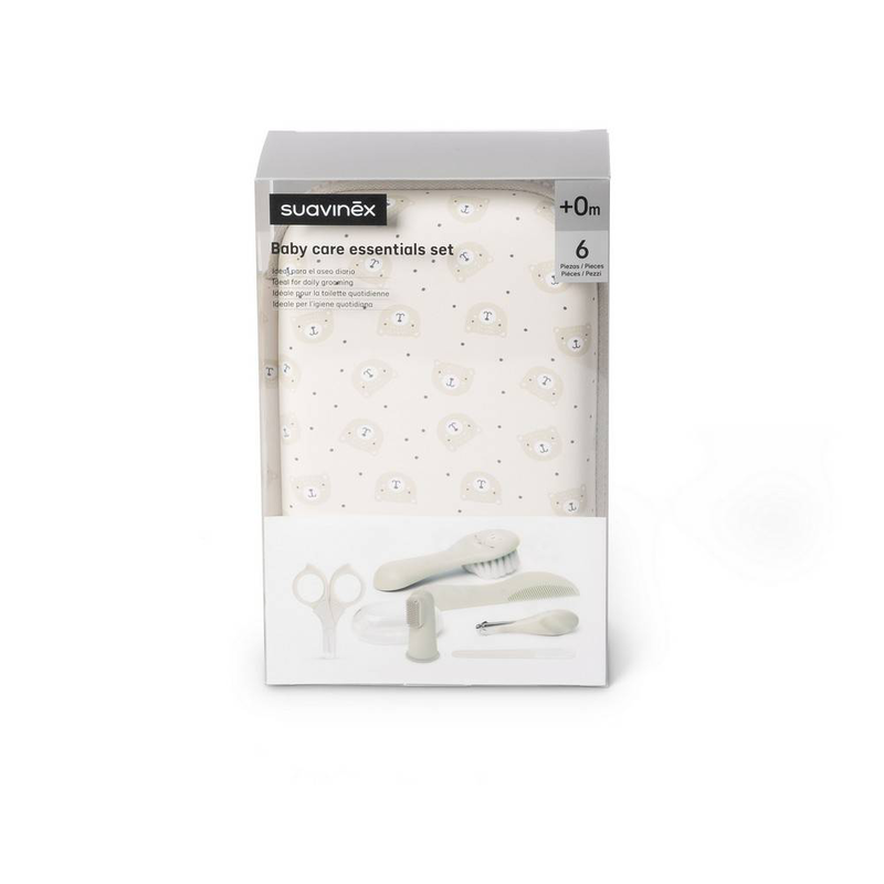 Suavinex birdies baby care set complete - beige, , medium-null