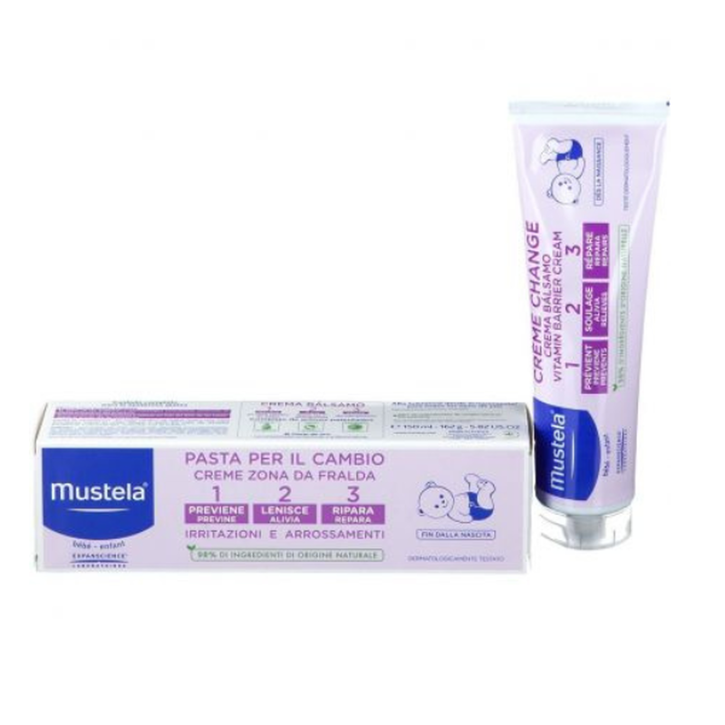 Mustela | bebe vitamin barrier creme 1-2-3 &kappa;&alpha;&theta;&eta;&mu;&epsilon;&rho;&iota;&nu;ή &kappa;&rho;έ&mu;&alpha; &gamma;&iota;&alpha; &tau;&eta;&nu; &alpha;&lambda;&lambda;&alpha;&gamma;ή &tau;&eta;&sigmaf; &pi;ά&nu;&alpha;&sigmaf; | 150ml, , medium-null