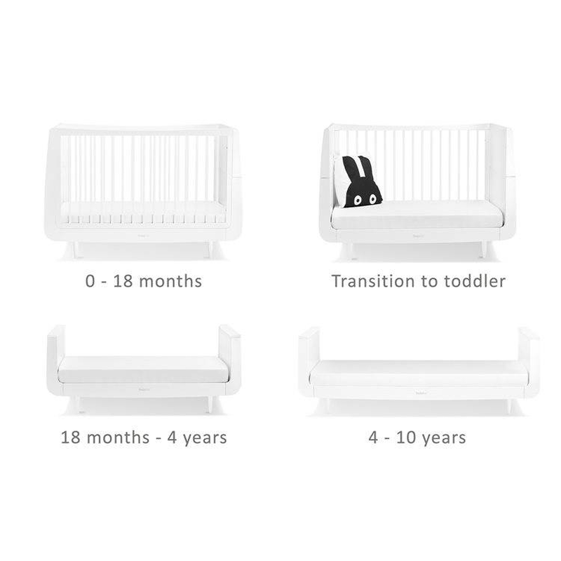 Snuzkot skandi bed - white, , medium-null
