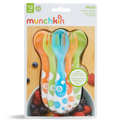 Munchkin | multi forks & spoons 12+ | &sigma;&epsilon;&tau; &pi;&iota;&rho;&omicron;ύ&nu;&iota;&alpha; & &kappa;&omicron;&upsilon;&tau;ά&lambda;&iota;&alpha; &alpha;&pi;ό 12 &mu;&eta;&nu;ώ&nu;  | 6&tau;&mu;&chi;, , medium