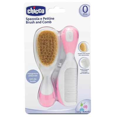 Chicco brush-comb safe natural hair pink h03-06569-10, , medium